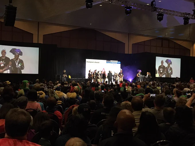 FLL Team 1920 Flufflepuff being nominated for the Champion's Award at Worlds!