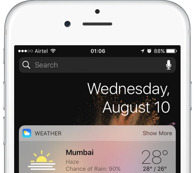 You see the date and time much more convenient: