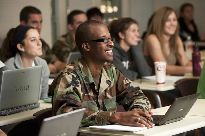 Students in a classroom at Virginia Tech.