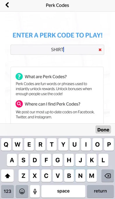 Join★ http://www.perk.com/perk/invite/788b0e25 Earn instantly when you enter todays #PerkCode SHIRT HURRY B4 exp Earn 25 pts Use #Code 788b0e25 get 50 bonus