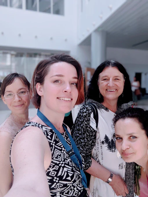 Erika György,  Olena Shkliaieva, Marta Fulop and Emese Hruska