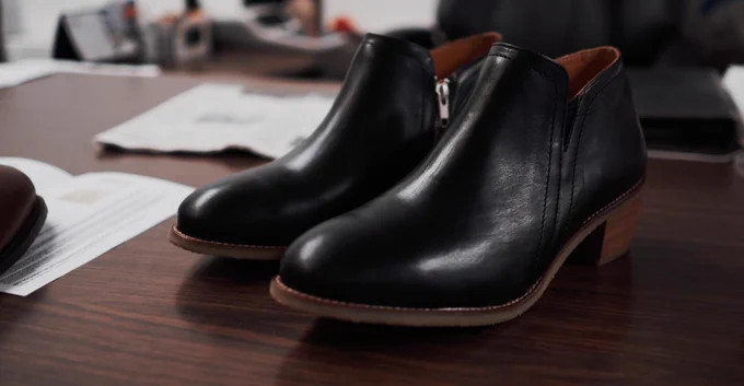 Xena Gravity Steel-Toe shoes in the making