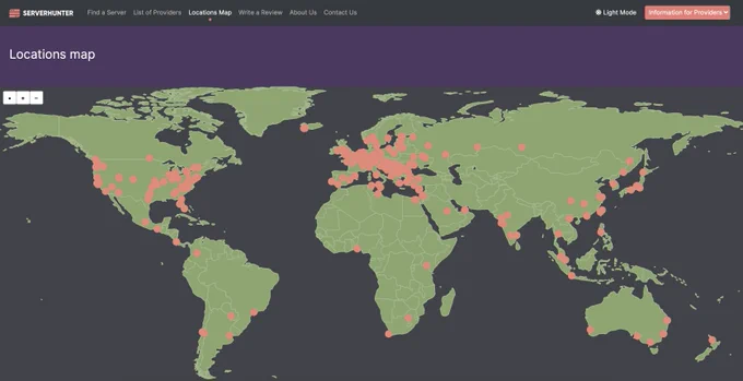 Server Hunter Map https://www.serverhunter.com/map/