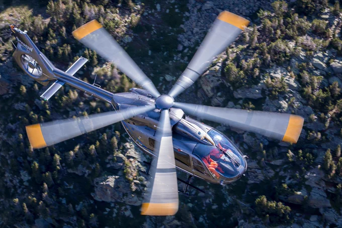 New H145 helicopter in flight