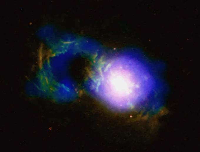 image of "teacup" structure in galaxy