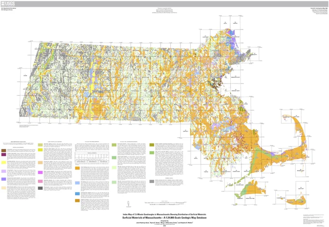 Thumbnail of surficial materials map for Massachusetts