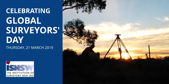 A surveyor sets up their equipment during sunrise.