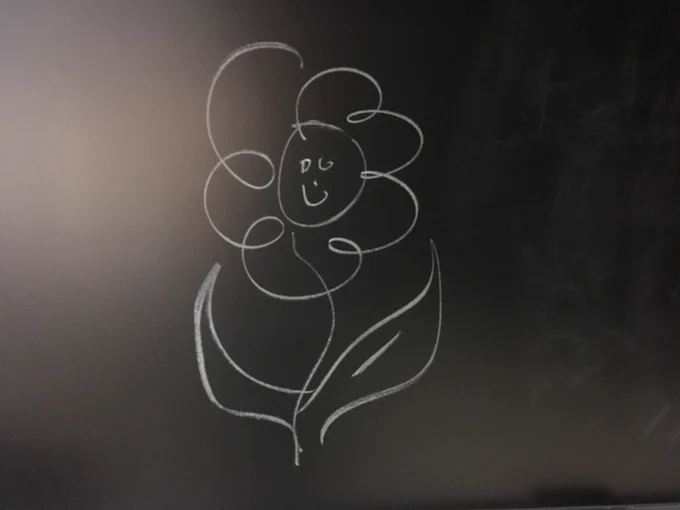 Is this all the flower power I can see from my classroom NOW, or my brilliant artistic vision? You decide!