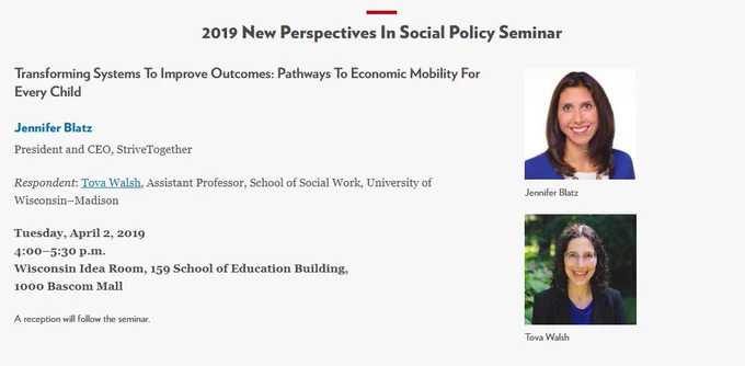 Jen Blatz Strive Together IRP New Perspectives talk, April 2nd, 2019, 4pm.