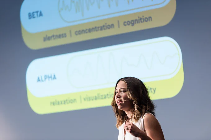 Joana Galvão speaking at typeof conf