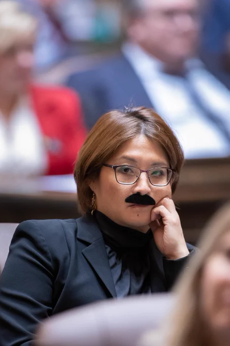 Rep. Mia Gregerson takes the "Frank Stache" seriously