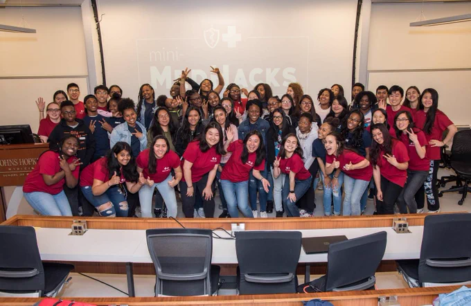 Participants in the mini-MedHacks hackathon (Image: Mike Ciesielski / Homewood Photography)