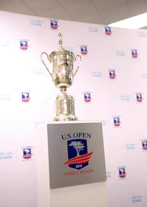 photo of the US Open trophy