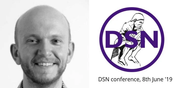 Photo of Richard Jones, DSN logo and text