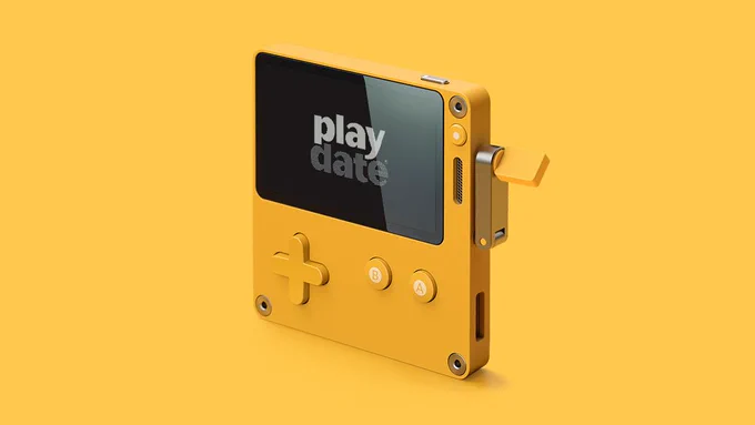 A photo of the Playdate system.