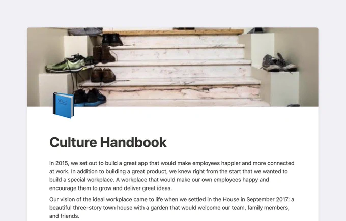 Includes a full list of values, each richly defined with examples - and a guide to how to succeed at the company. Duplicate to customize for your own team!