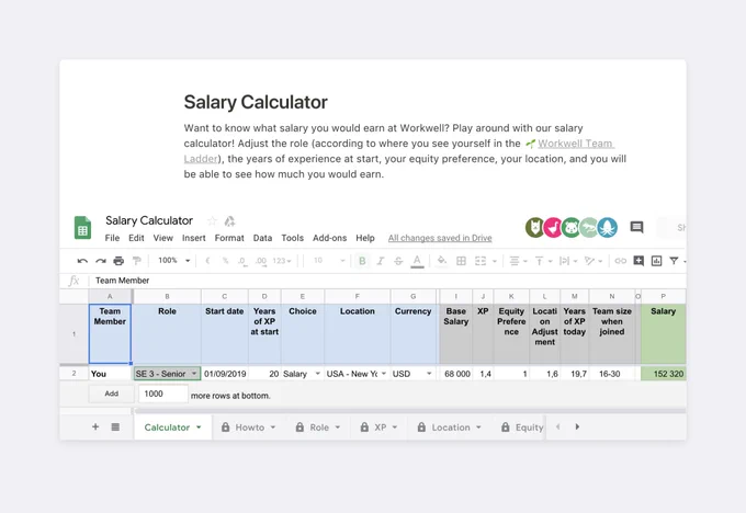 Make pay transparent and understandable for everyone. Duplicate in order to see how to build this yourself!