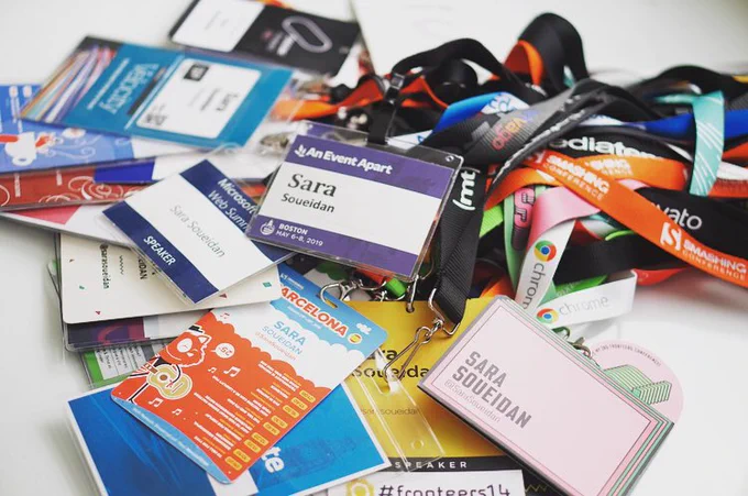 My conference badges