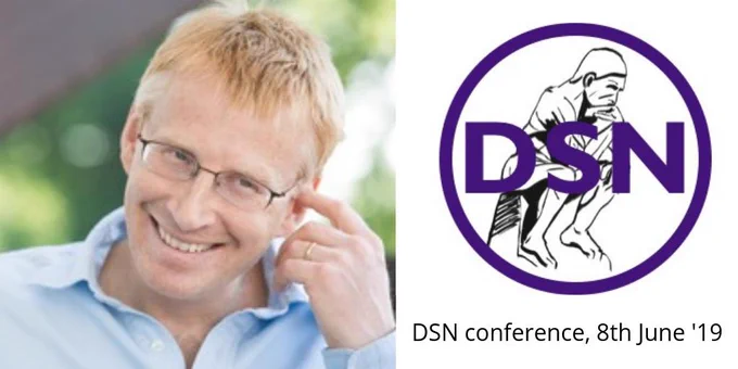 Dr Phil Hammond, DSN logo and date