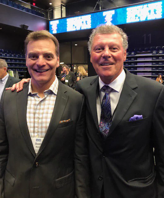 St. Mike's Dean of Students Duane Rendle and former CFL player Mark Bragagnolo