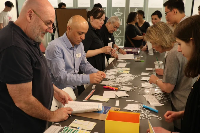 St. Michael's employees register participants for Welcome Day 2019.