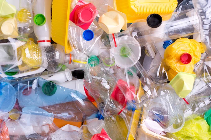 Packaging pollution made from plastic