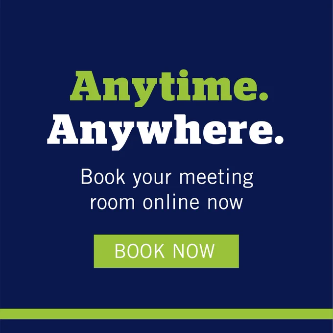 Anytime. Anywhere. Book your meeting room online now. Book Now.