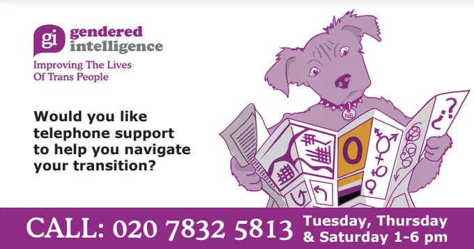 Text reads: Call 0207 7832 5813 Tuesday, Thursday and Saturday, 1-6pm