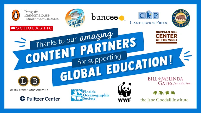 Thanks to our amazing content partners for supporting global education! 