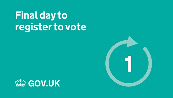 Final day to register to vote in the General Election. Register now at GOV.UK.