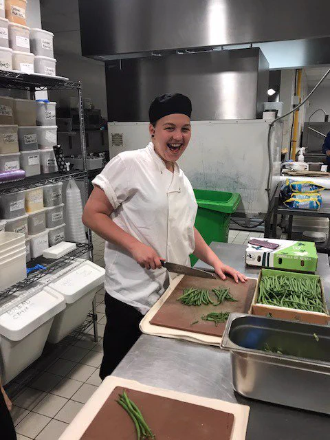 👩‍🍳#local #FRONTLINE #woman #chef at @alberts_worsley from #ProjectOKRA 2016 #now #fulltime #employed #Business led #social #value #lovingit