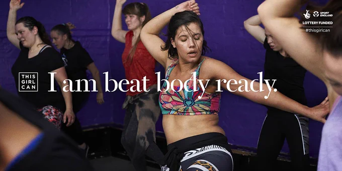 this girl can beat body ready advert featuring woman dancing