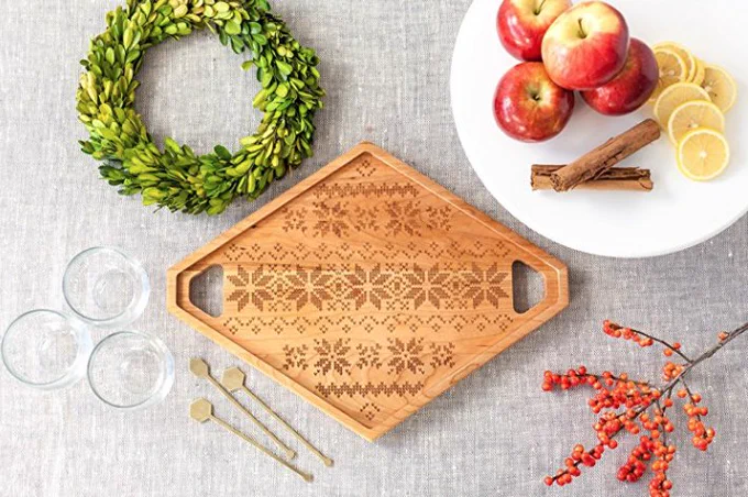 #HandmadeatAmazon @Amazon #usamade #handmade #woodtray #fallentertaining