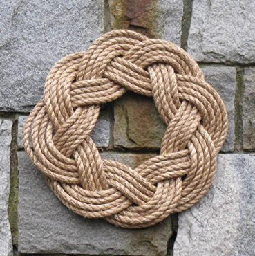 #HandmadeatAmazon @Amazon #usamade #handmade #ropewreath #fallentertaining #sailorknotwreath