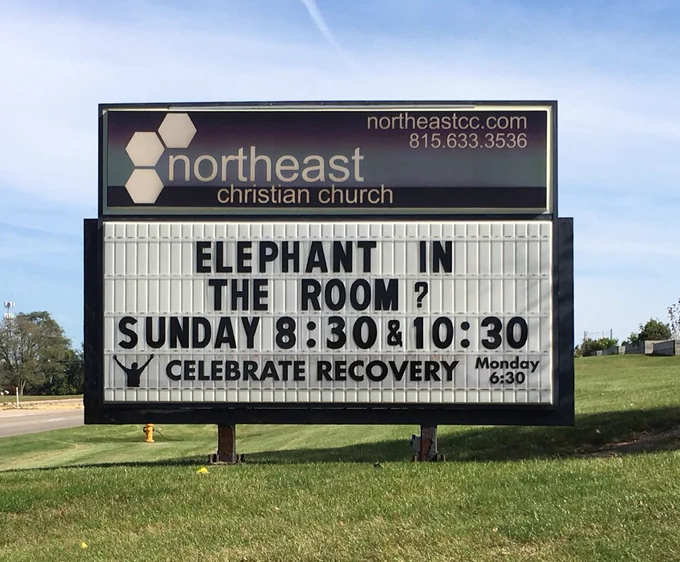 Church sign: Elephant in the room?