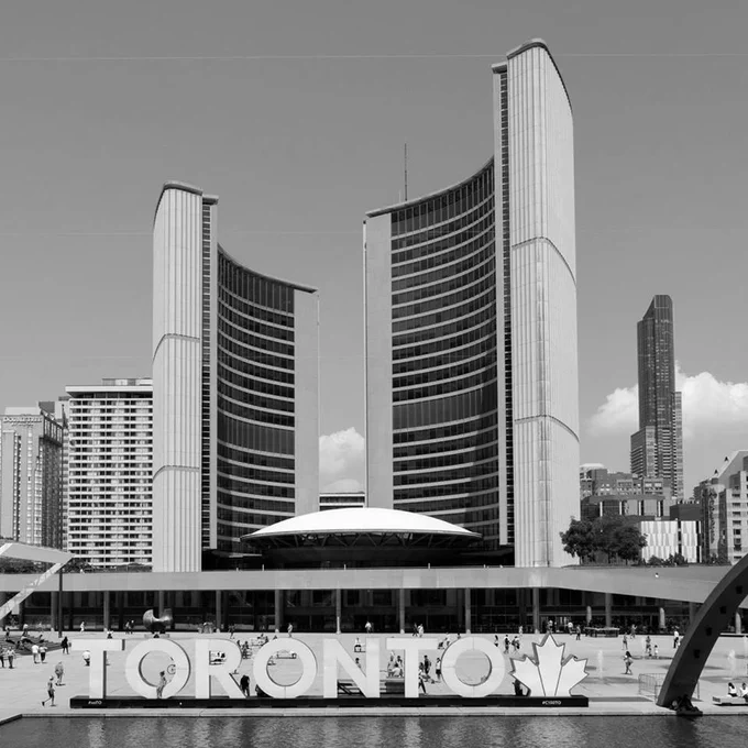 Dimmed Toronto Sign