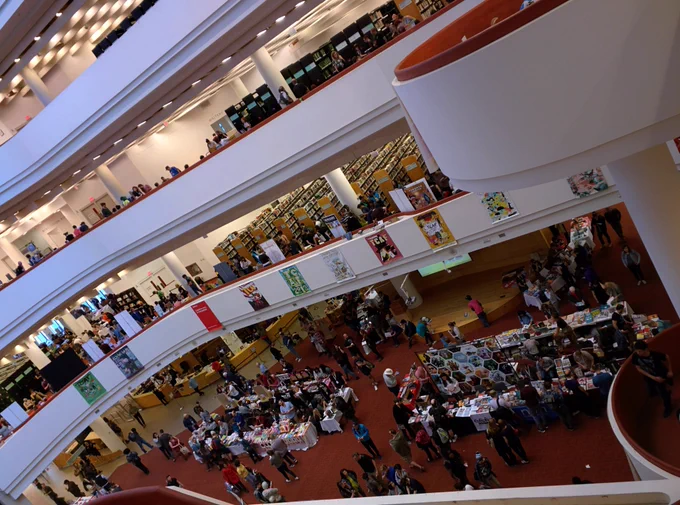 Toronto Comic Arts Festival hosted by the Toronto Public Library central reference library.
