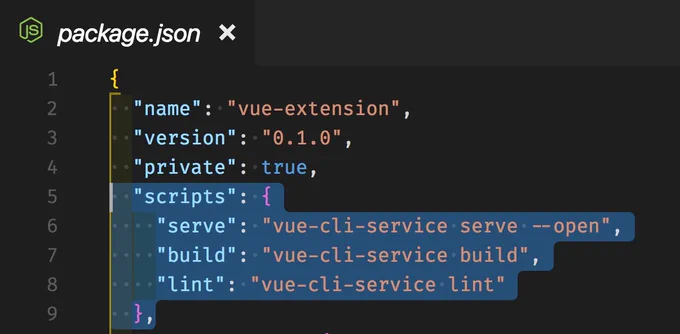 Vue CLI service used in npm scripts for server, build and lint