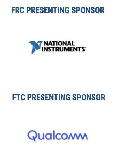 FRC Presenting Sponsor National Instruments and FTC Presenting Sponsor Qualcomm