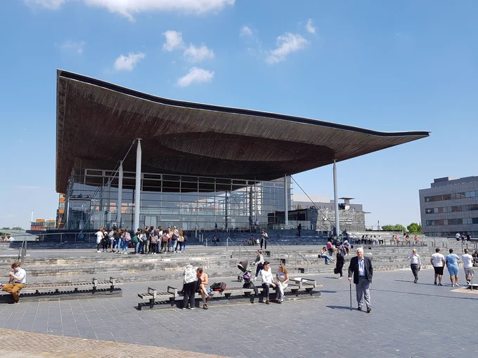 The Senedd building in Cardiff