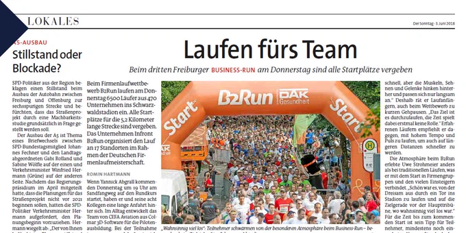 Read the interview of Yannick in Der Sonntag about B2Run and team building !