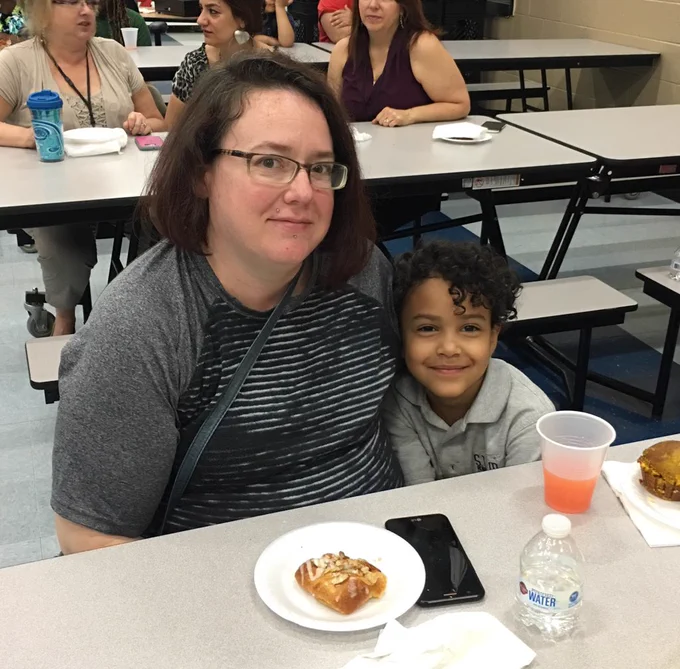 students and their families at the behavior hall of fame induction ceremony