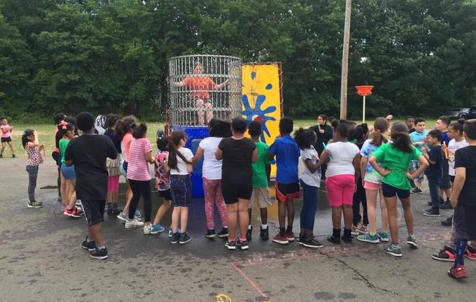 Students on field day