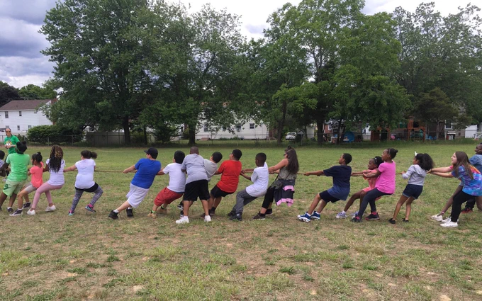 Students on field day
