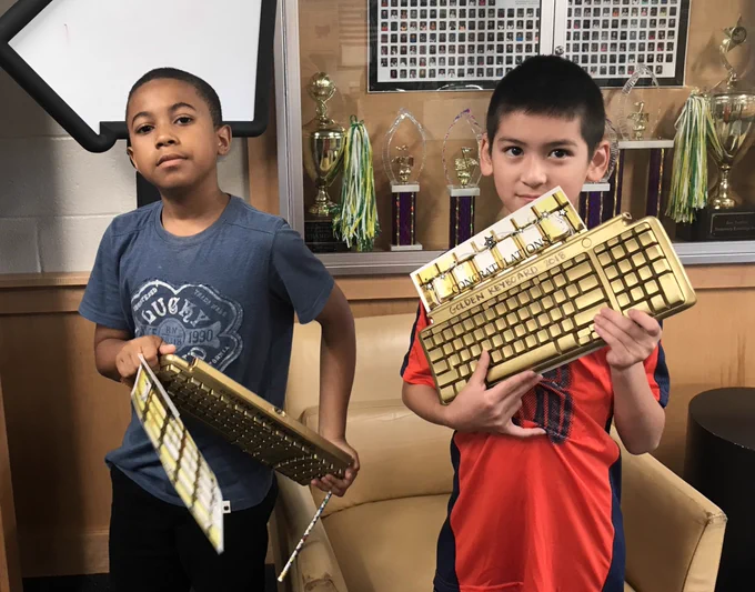Students Winning Typing Awards