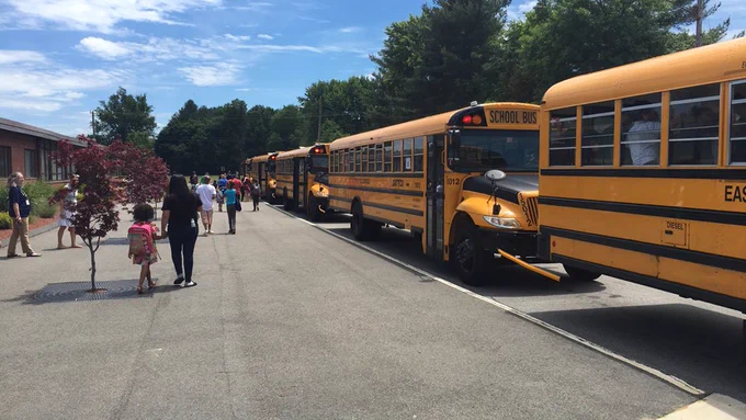 Busses Lined Up