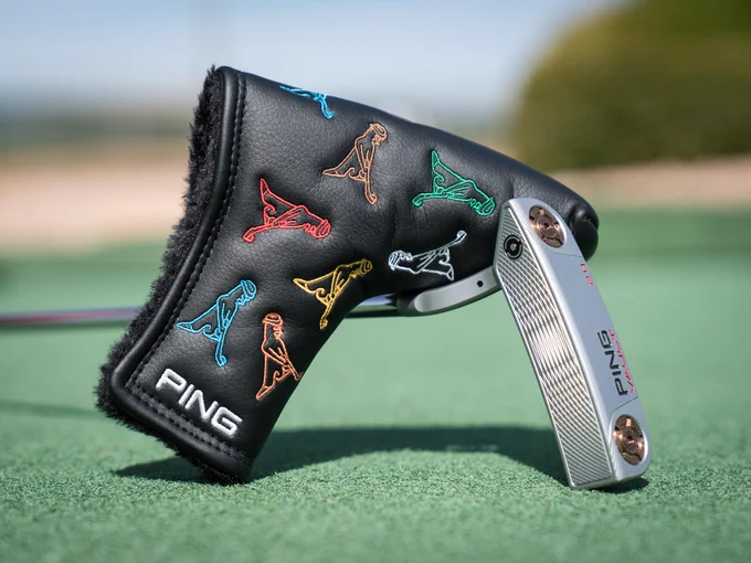 Mr. PING putter cover and a PING Vault 2.0 putter