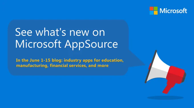 Learn about the 50  apps that became available in the first half of June. Now on the #MSFTAppSource blog: http://msft.social/vEVlyy