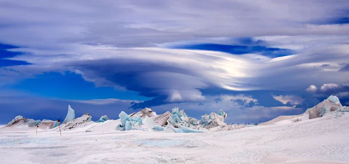 Ice pressure ridge in Antarctica