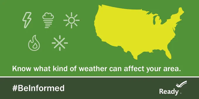 Know what kind of weather can affect your area